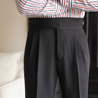 Men's Business Straight-Leg Trousers Ideal for Spring and Autumn