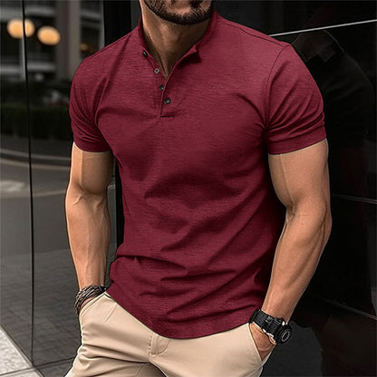 Men's Short-Sleeve Polo Shirt with Classic Collar | Ideal for Spring and Summer