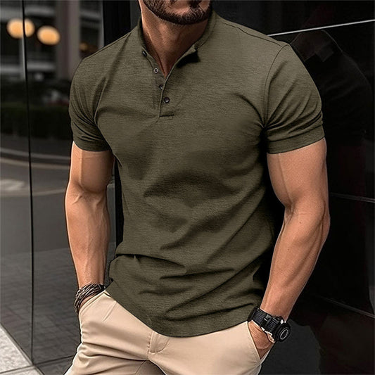 Men's Short-Sleeve Polo Shirt with Classic Collar | Ideal for Spring and Summer