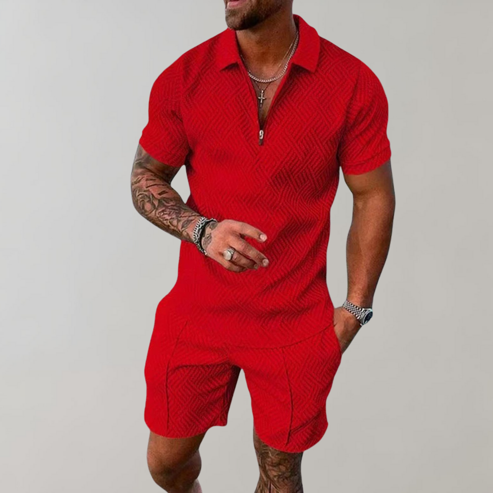 Men's Summer Set with Polo Shirt and Shorts | Ideal for Spring and Summer