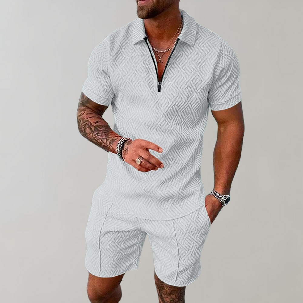 Men's Summer Set with Polo Shirt and Shorts | Ideal for Spring and Summer