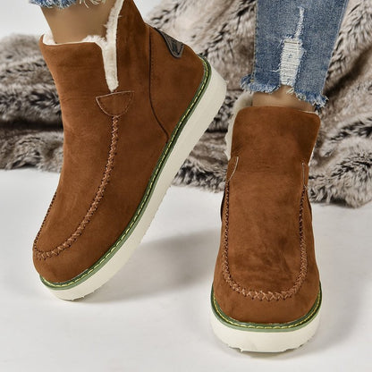 Slip-On Wedge Snow Booties with Warm Lining | Ideal for Winter